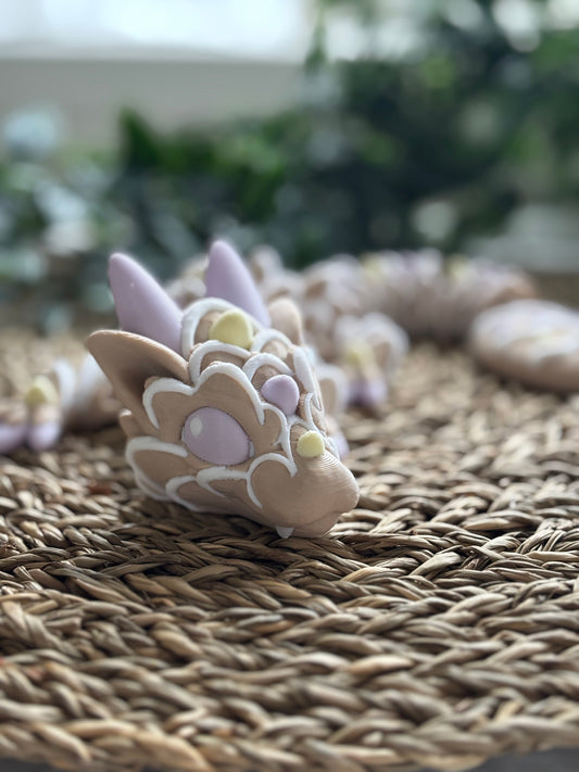 Easter egg cookie dragon - Cute 3D Fidget Dragon