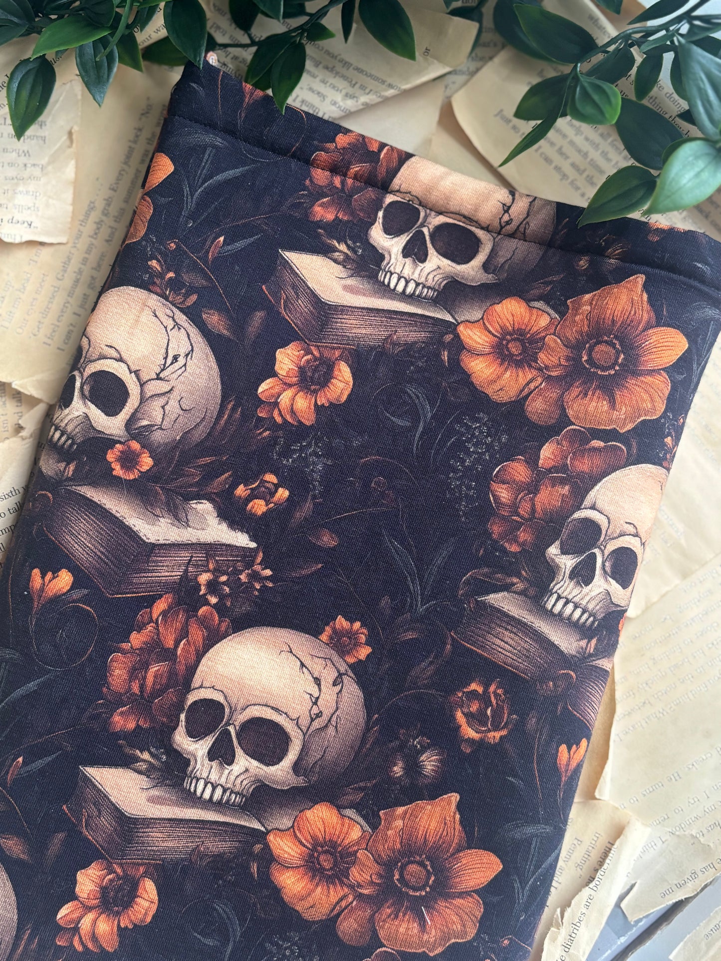 Orange Skull on books Booksleeve (Limited Edition)
