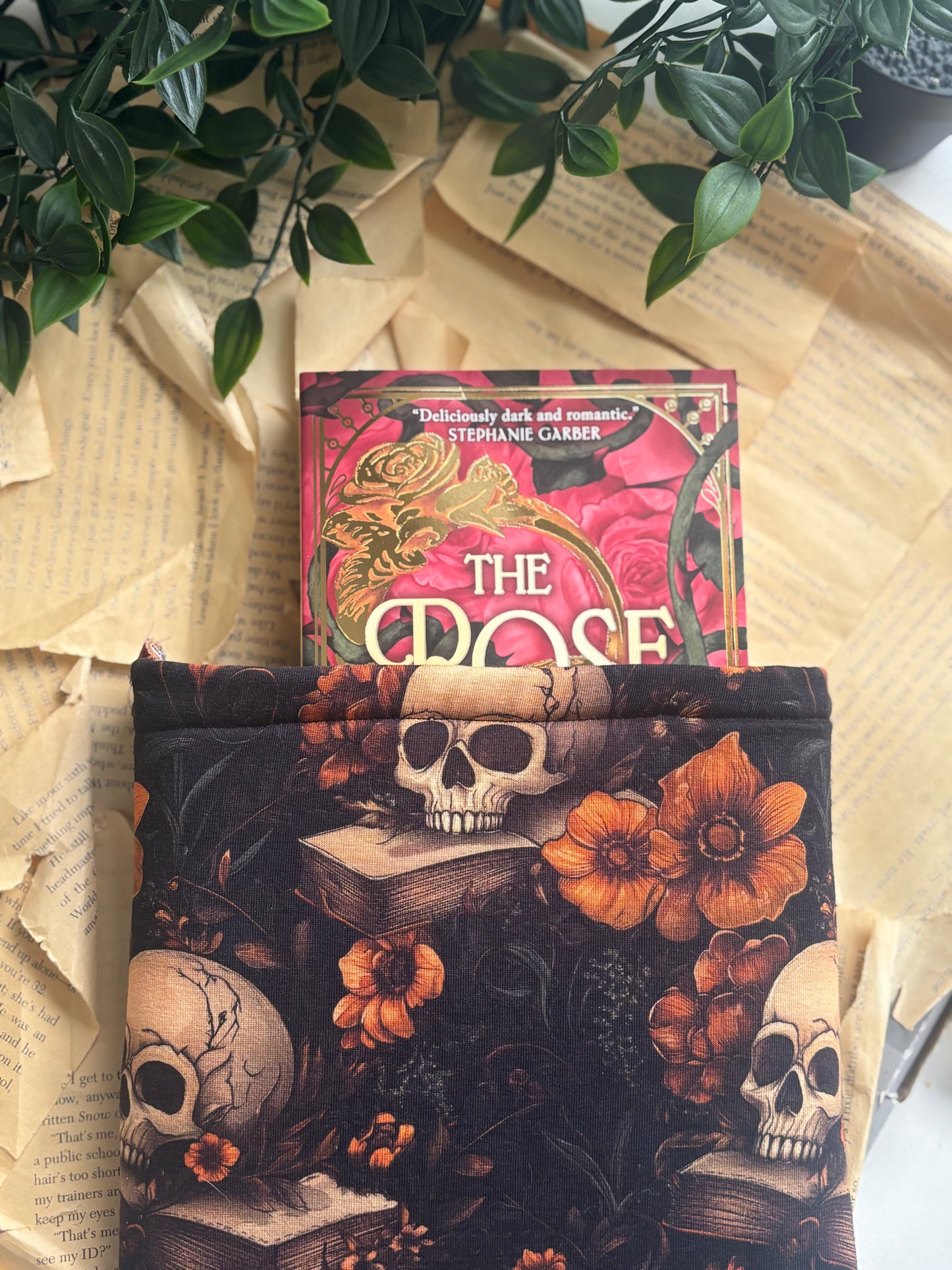 Orange Skull on books Booksleeve (Limited Edition)