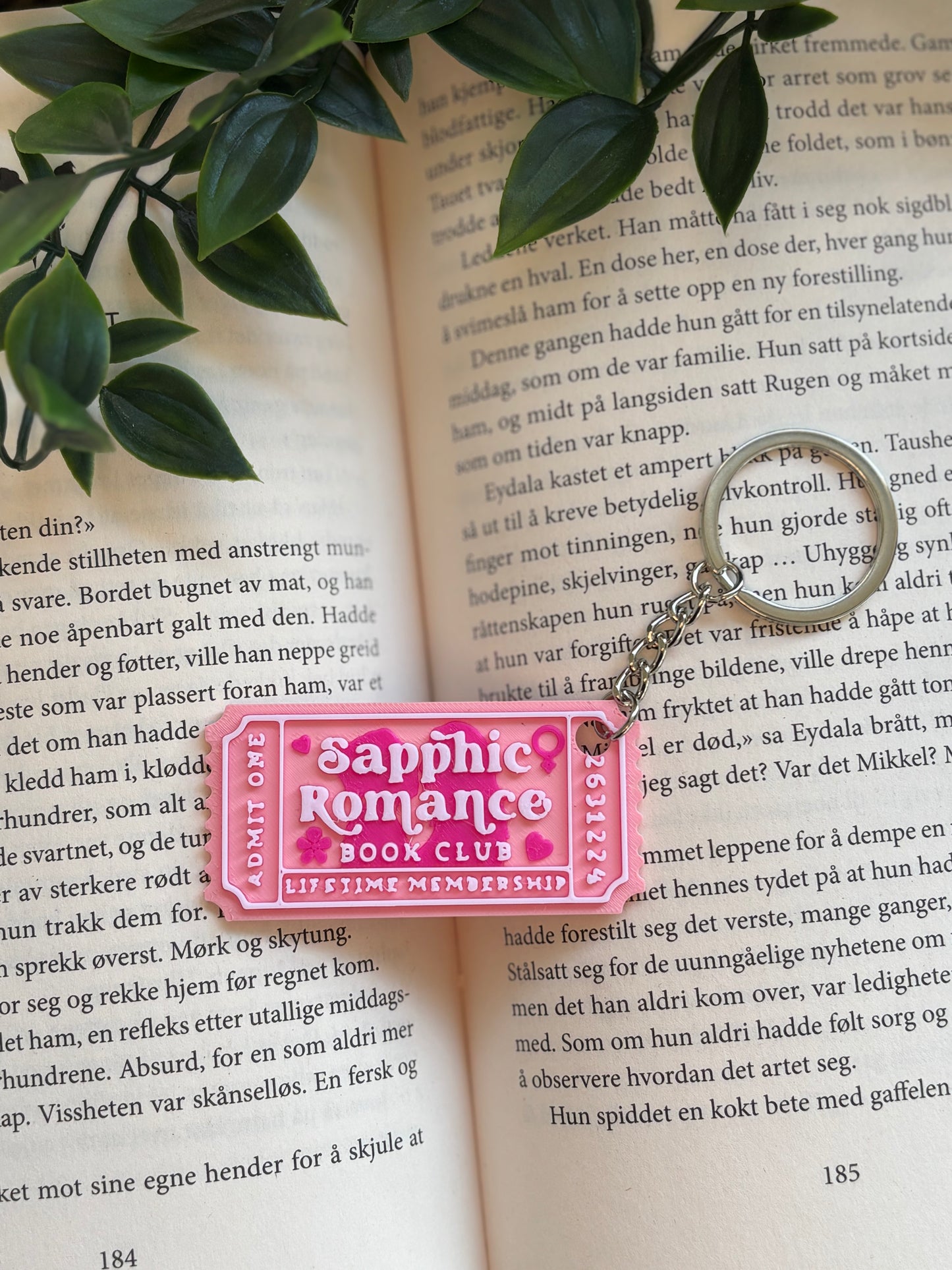 Sapphic Romance Book Club Nøkkelring