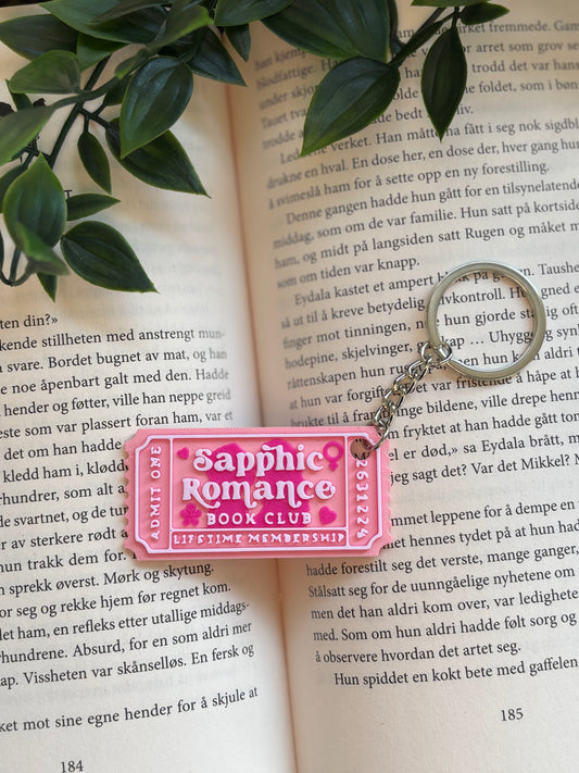 Sapphic Romance Book Club Nøkkelring