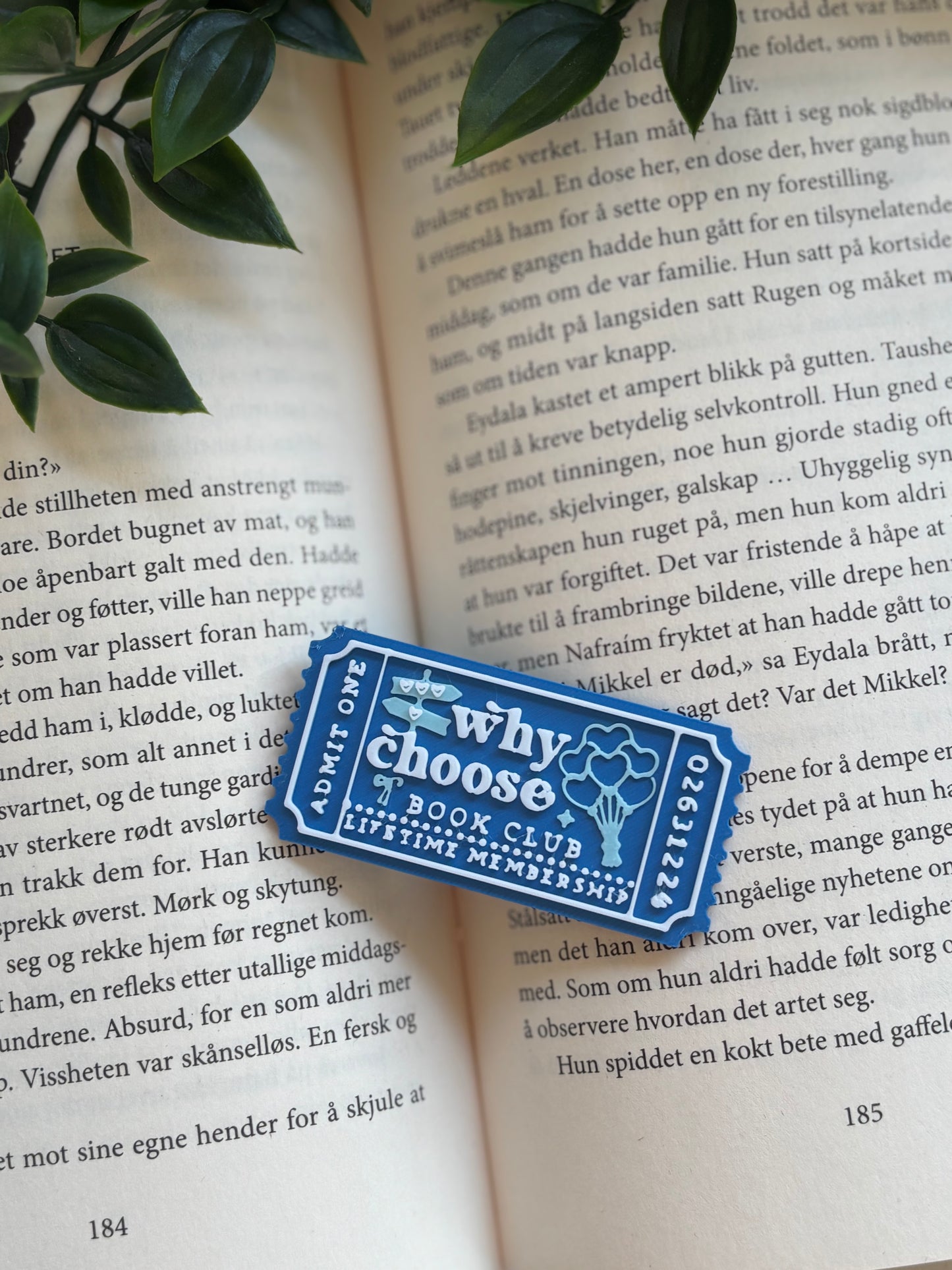 Why Choose Book Club Ticket Pin
