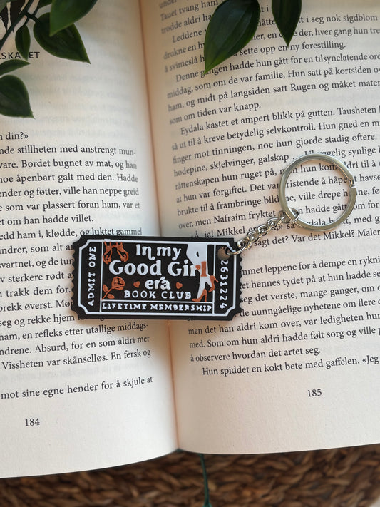 In My Good Girl Era Book Club Nøkkelring
