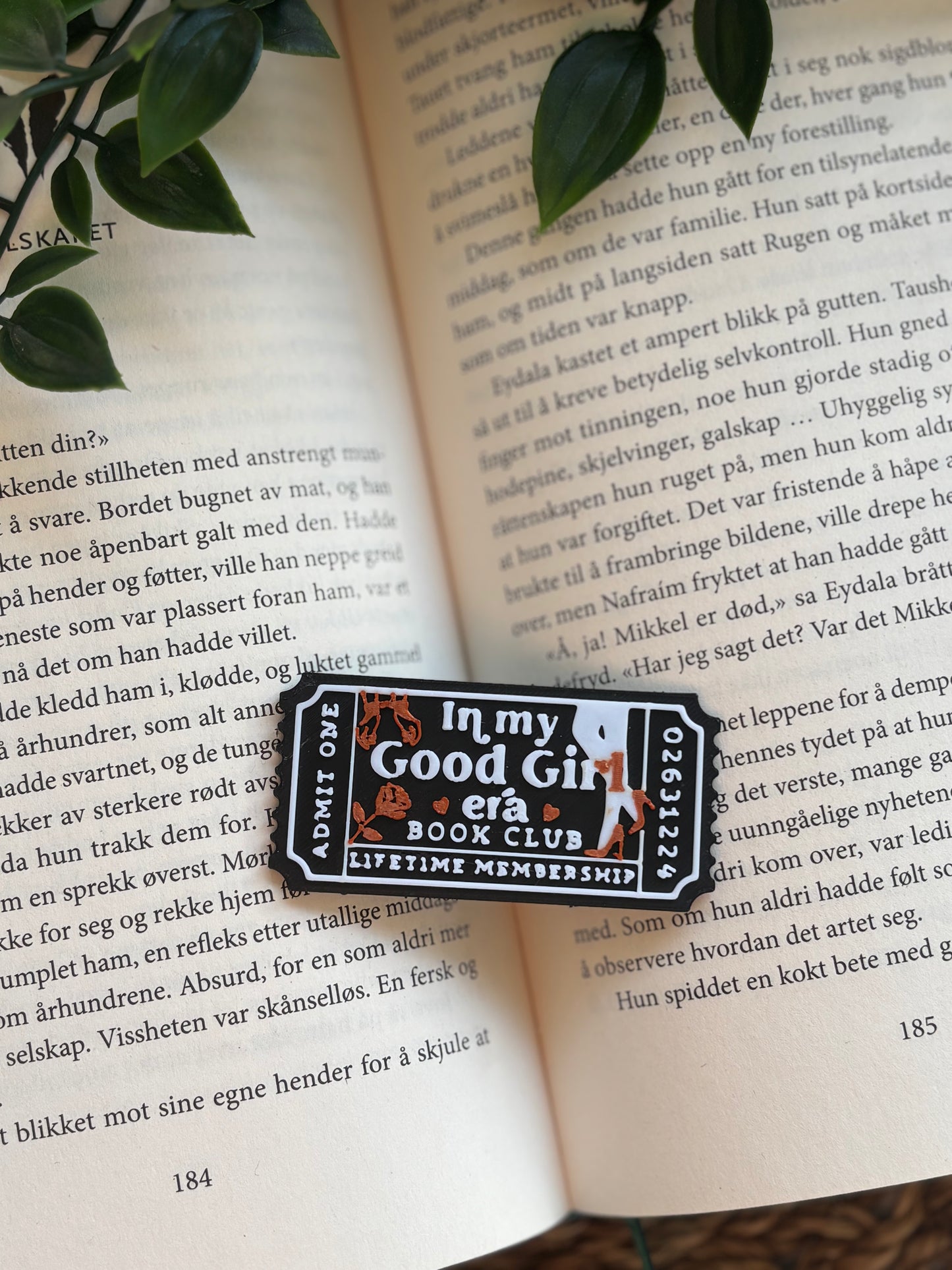 In My Good Girl Era Book Club Ticket Pin