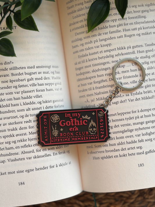 In My Gothic Era Book Club Nøkkelring