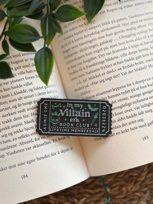 In My Villain Era Book Club Ticket Pin