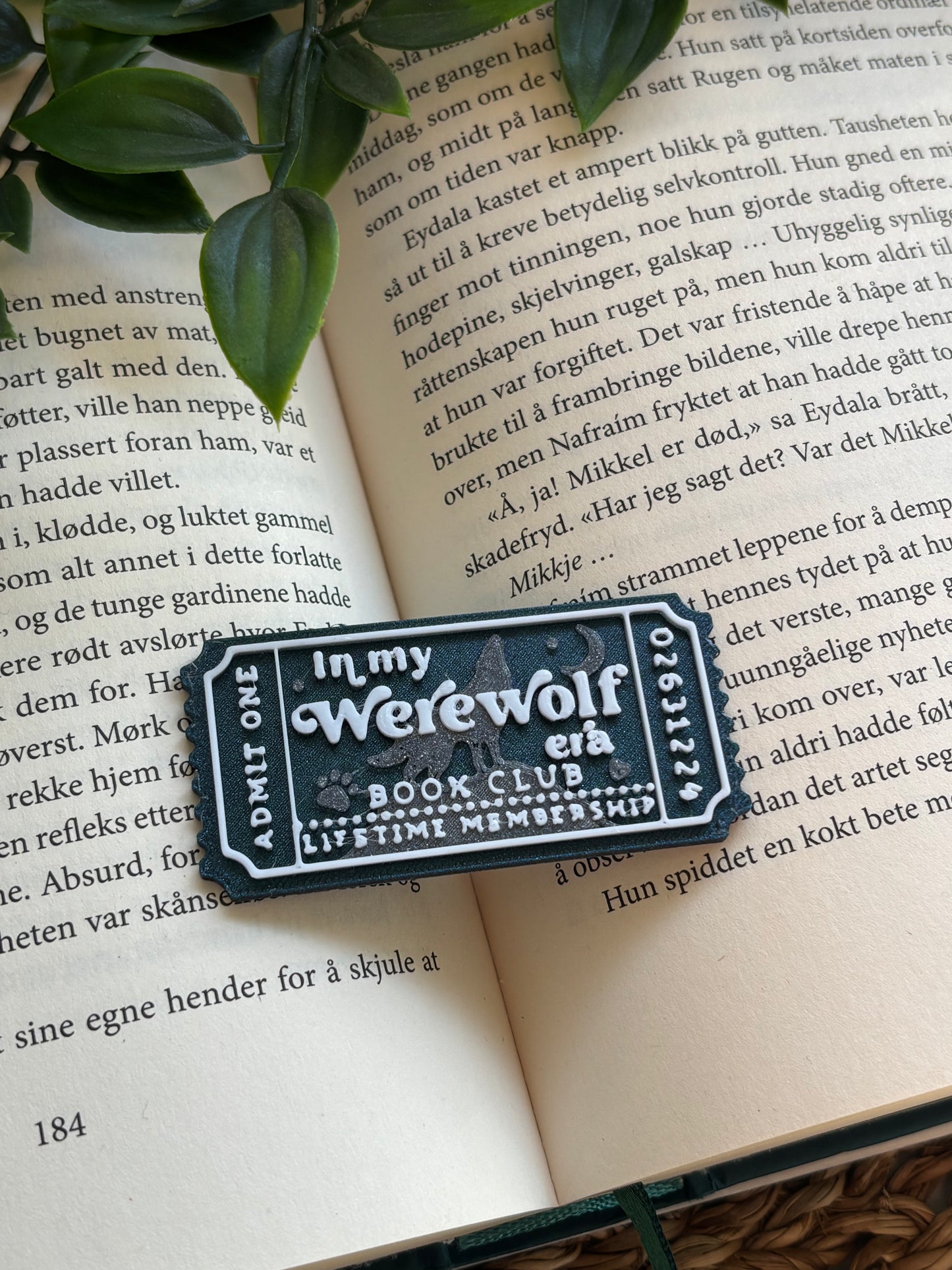 In my Werewolf era Book Club Ticket Pin