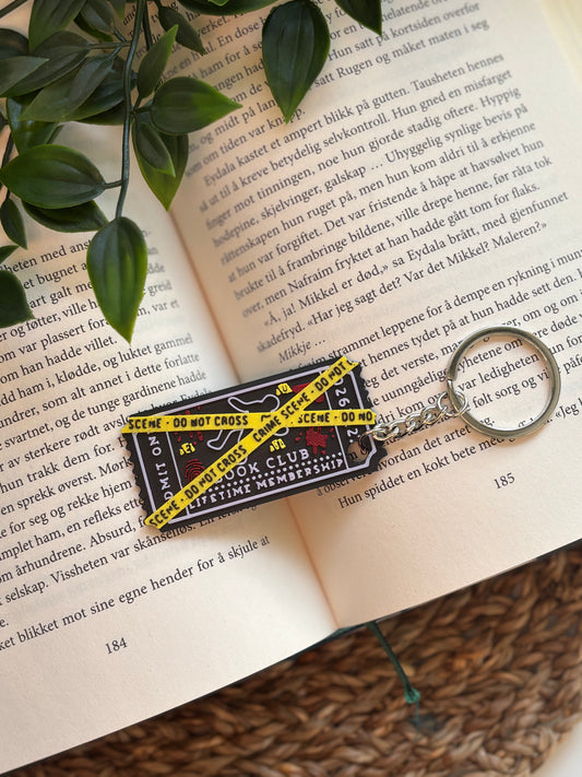 Crime Scene Book Club Nøkkelring