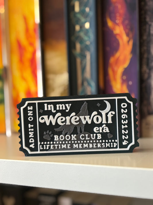 In My Werewolf Era Book Club Bokhylleskilt