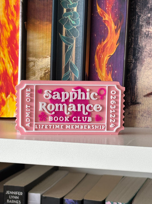 Sapphic Romance Book Club Bokhylleskilt