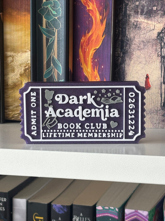 Dark Academia Book Club Bokhylleskilt