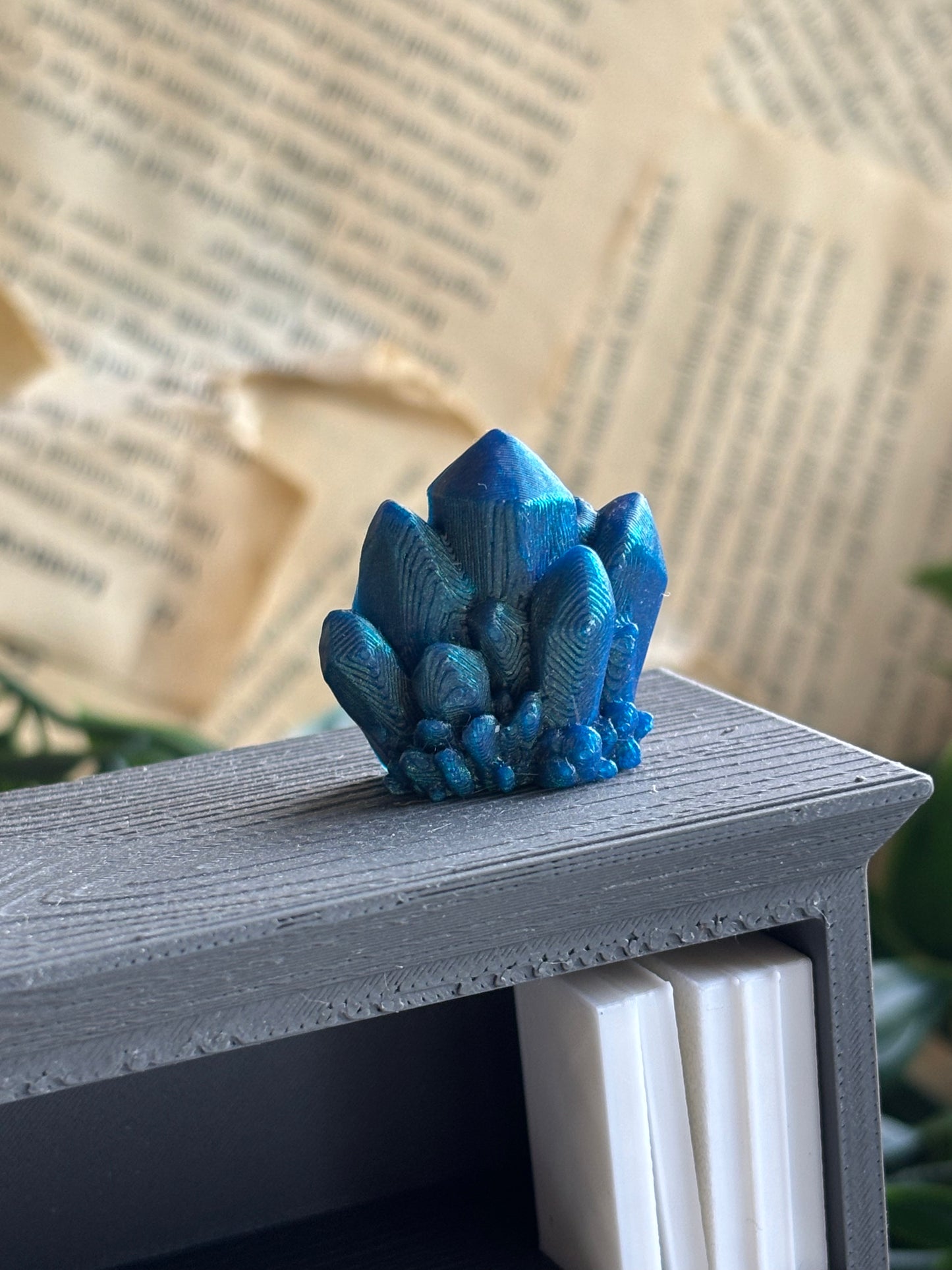Blå Krystall - Miniatyr til Miniatyr bokhyller
