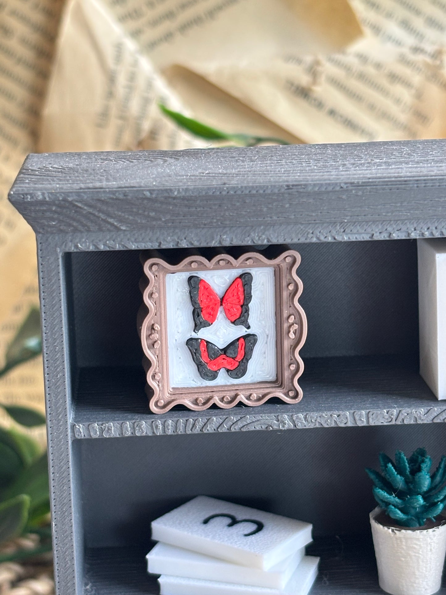 Butterfly Picture Miniatyr til mini bokhyller