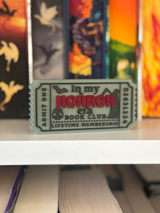 In my horror era Book Club Bokhylleskilt