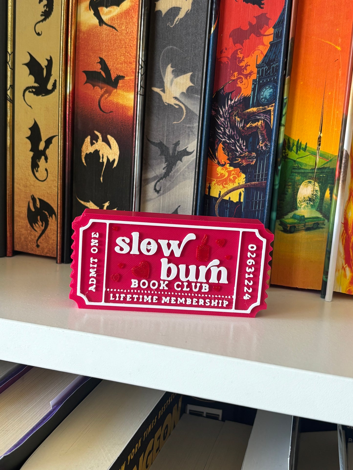 Slow Burn Book Club Bokhylleskilt
