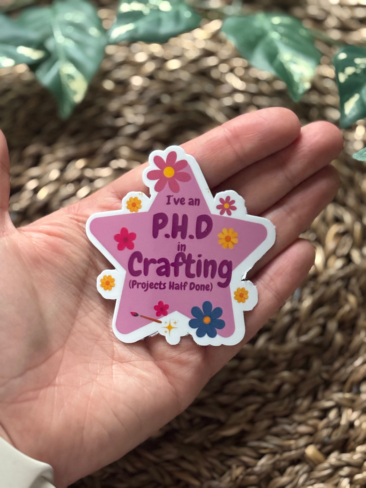 P.H.D in Crafting Sticker