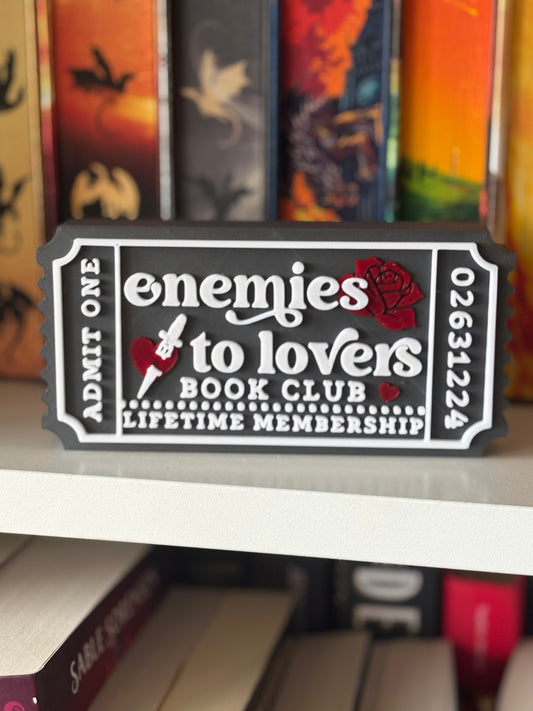 Enemies to lovers Book Club Bokhylleskilt