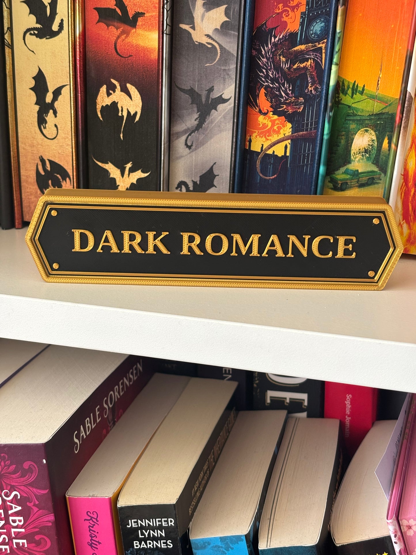 Dark Romance Elegant Bokhylleskilt