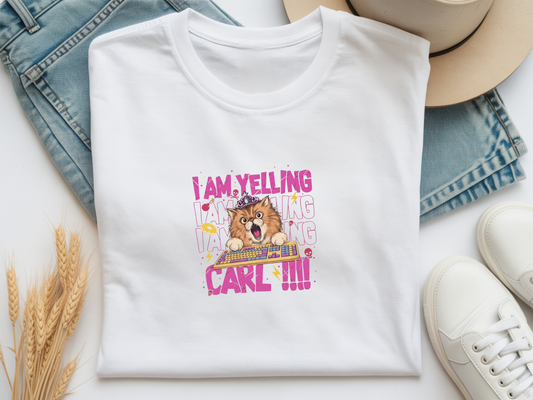 I am yelling Carl T-skjorte