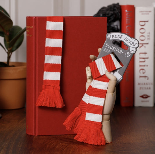 Book Scarf Bokmerke - Red & White