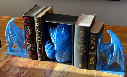 Book Nook / Bokstøtter -  Frost Dragon