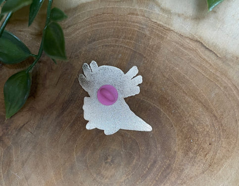 Axolotl Reading Enamel Pin