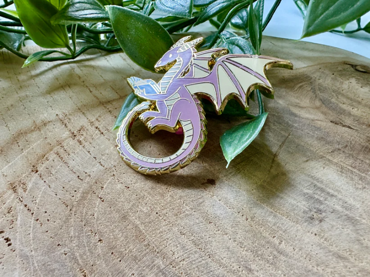 Pink Dragon Enamel Pin