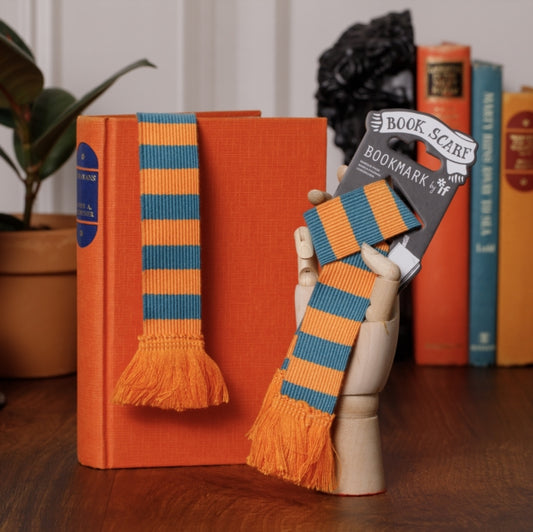 Book Scarf Bokmerke - Teal & Orange