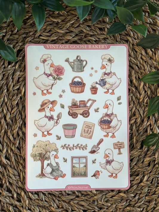 Vintage Goose Bakery #4 Sticker Sheet
