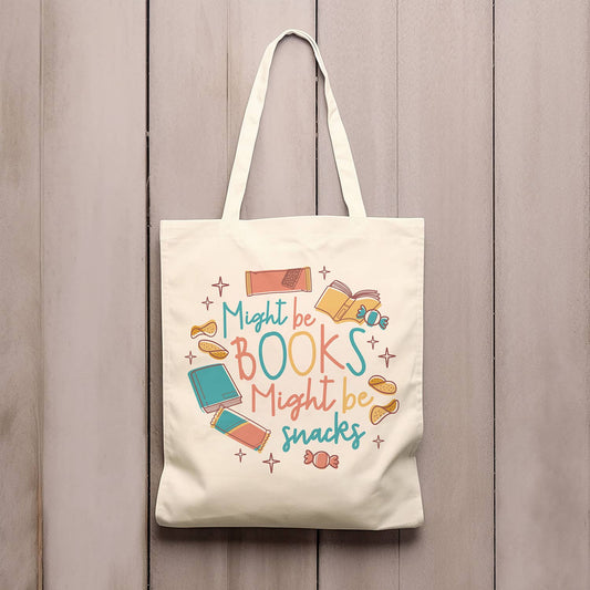 Might Be Books. Might Be Snacks Handlenett