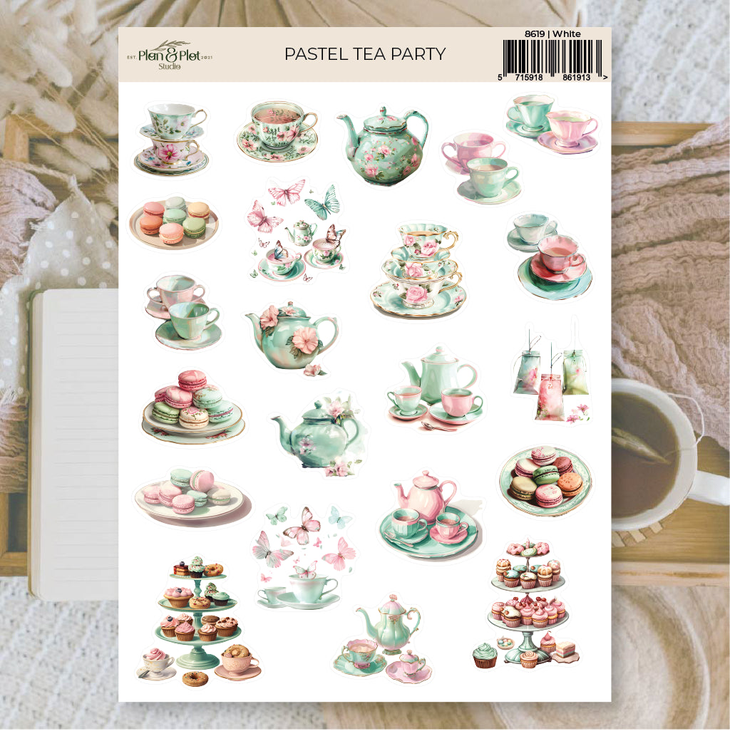 Pastel tea party Sticker Sheet
