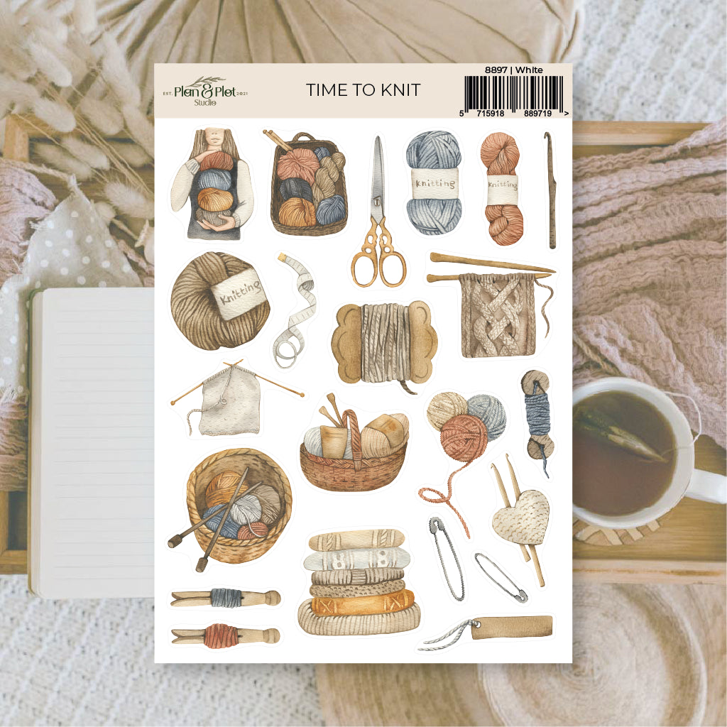 Time to knit Sticker sheet