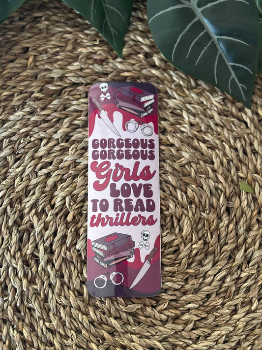 Gorgeous Girls love to read thrillers Bokmerke