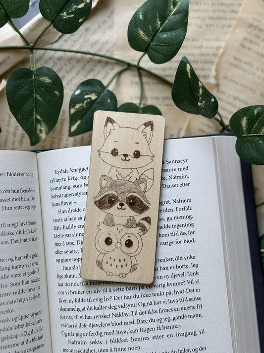 Forest Friends - Bokmerke i tre