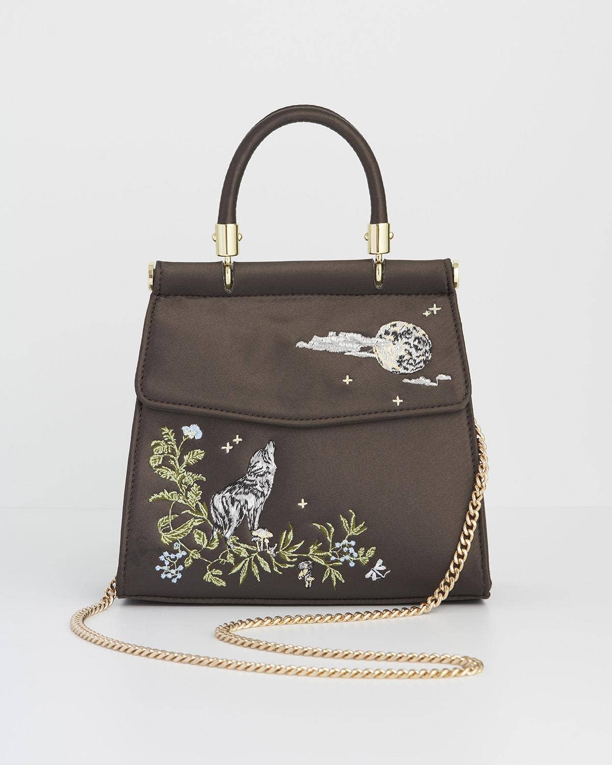 FABLE Wolf & Moon Brodert Veske