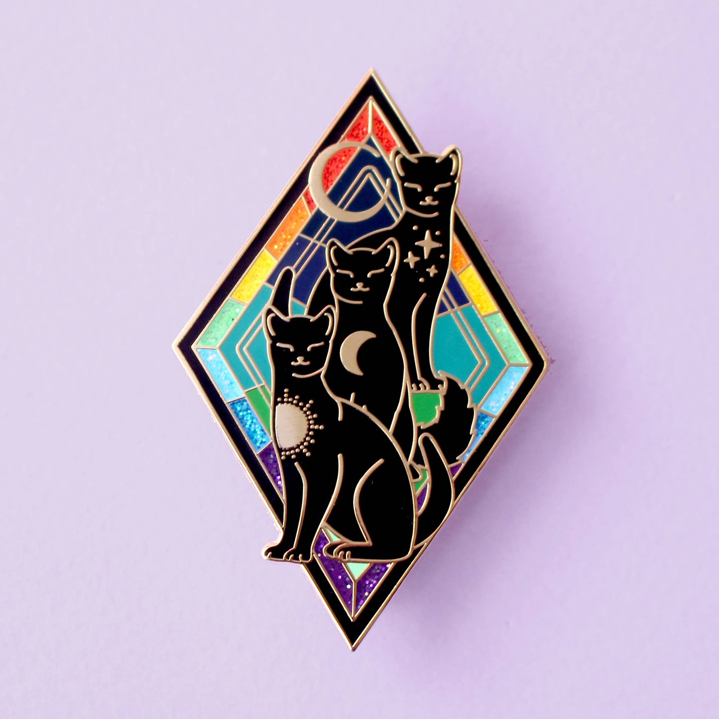 Rainbow Cats Enamel Pin