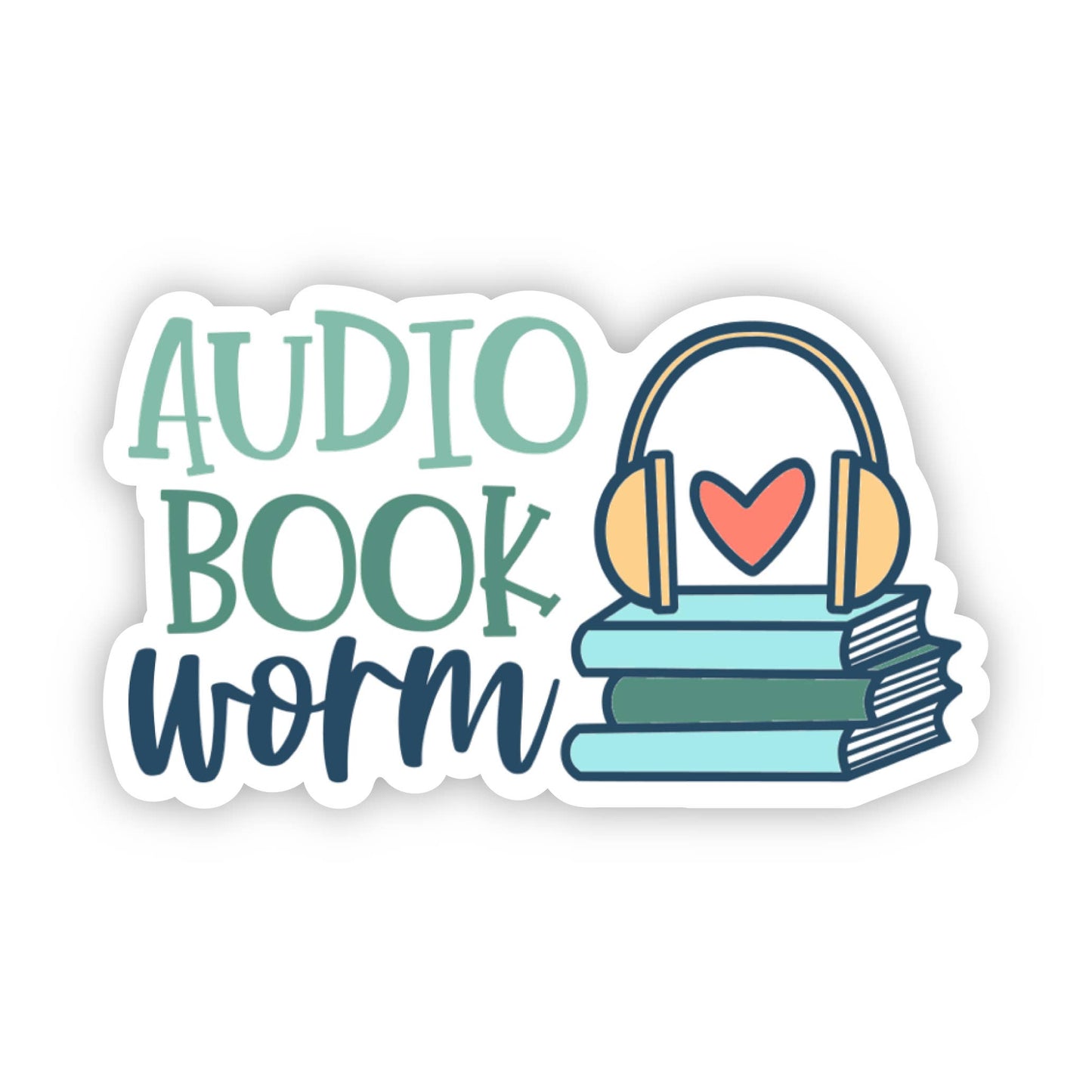 Audiobook Worm Sticker