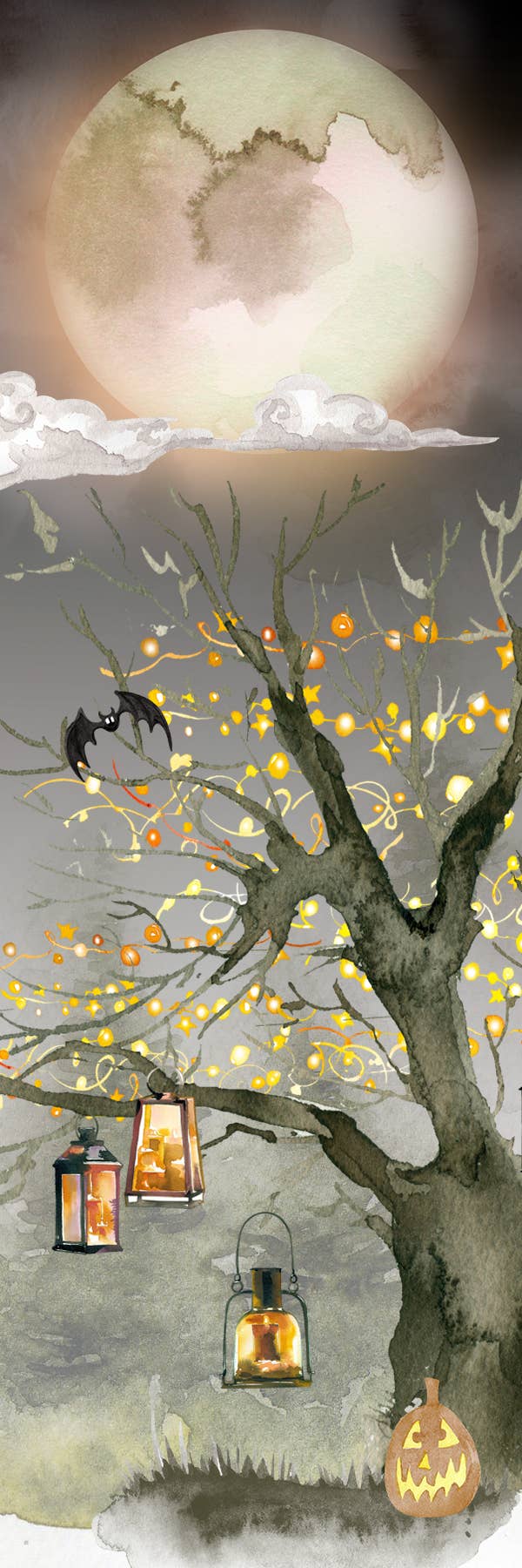 Spooky Halloween Tree Bokmerke