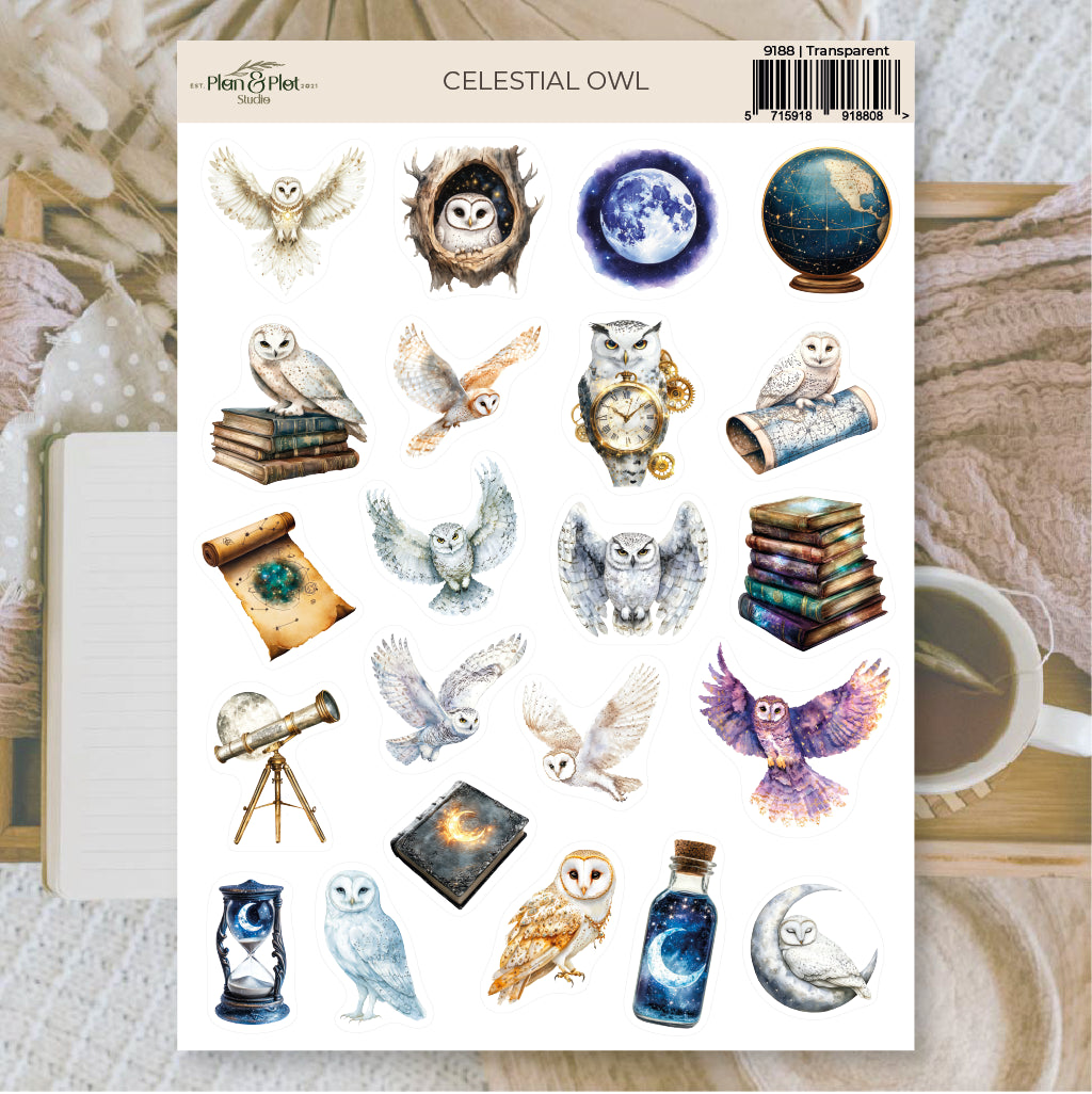 Celestial owl | Sticker sheet