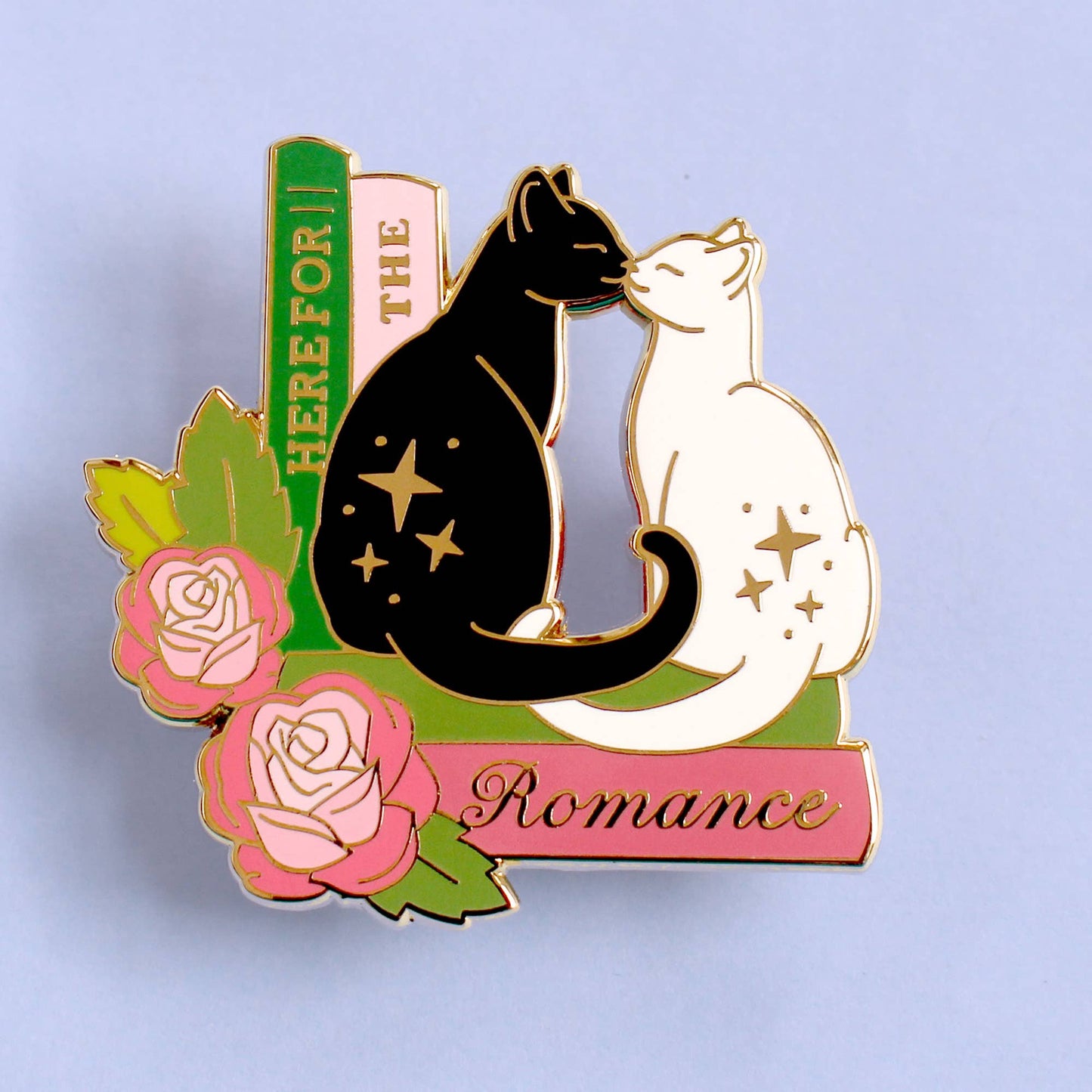 Here for the Romance Cats Enamel Pin