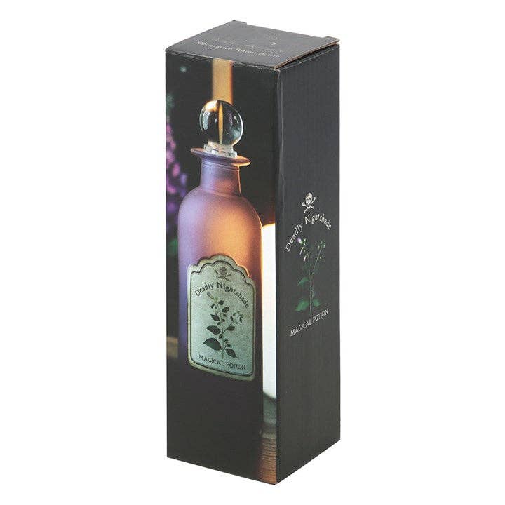 Deadly Nightshade Decorative Gothic Glass Potion Bottle