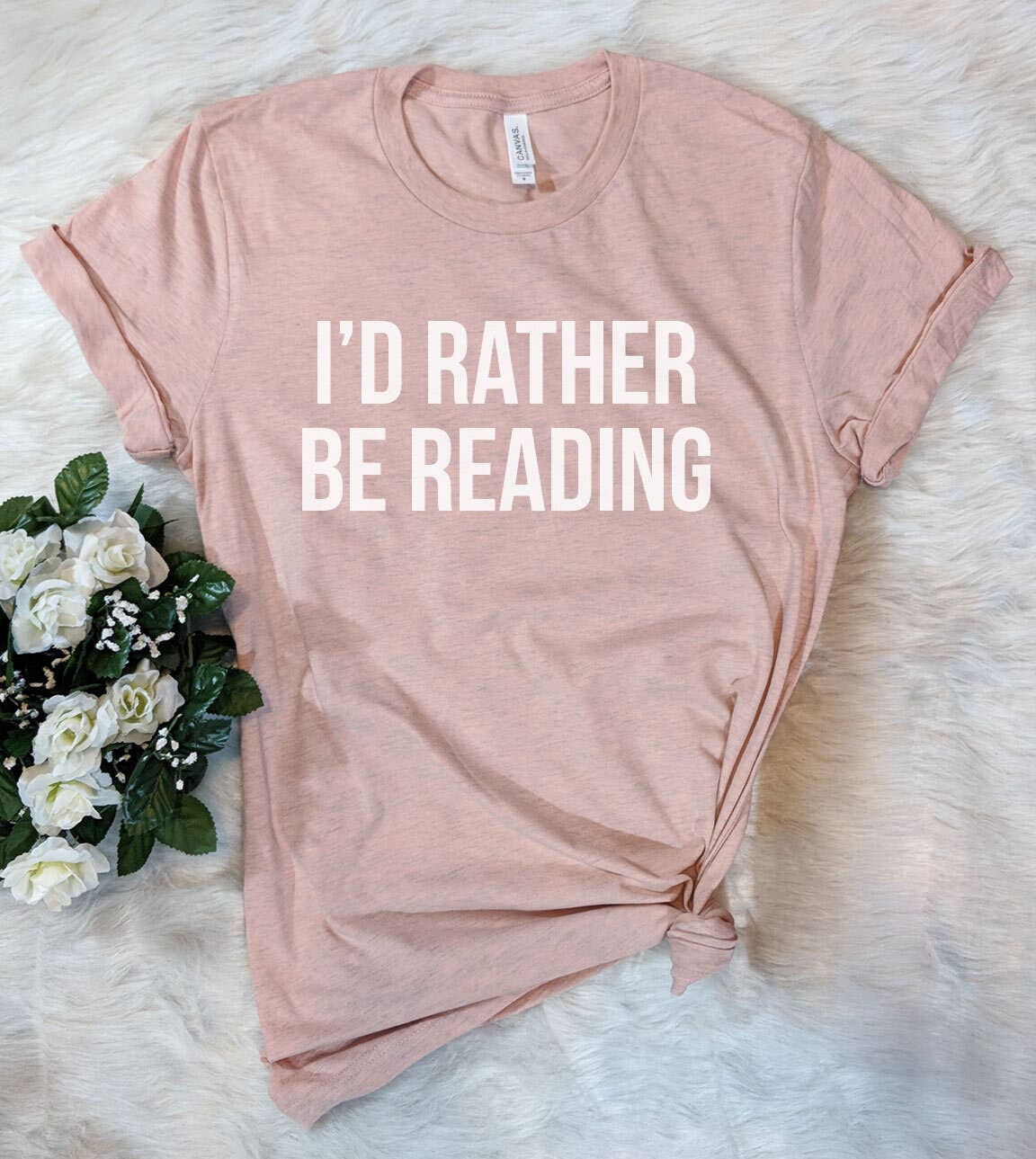 I'd Rather Be Reading - Bookworm Introvert T-Skjorte