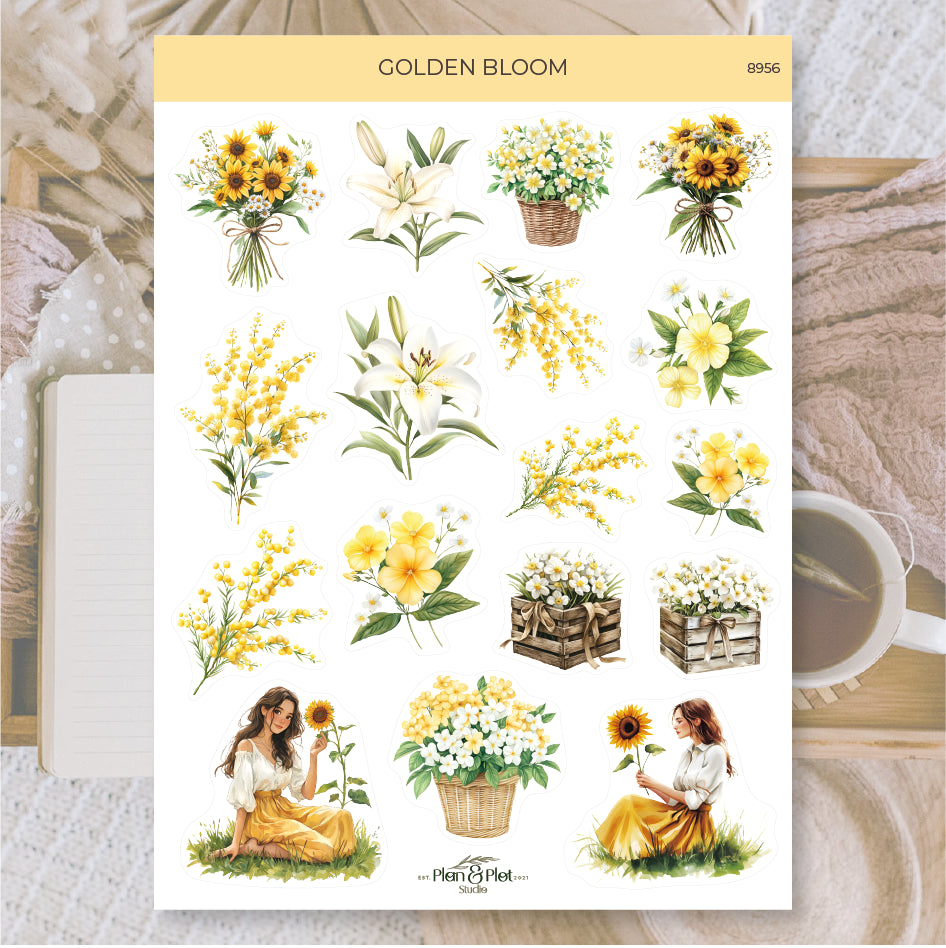 Golden bloom Sticker sheet