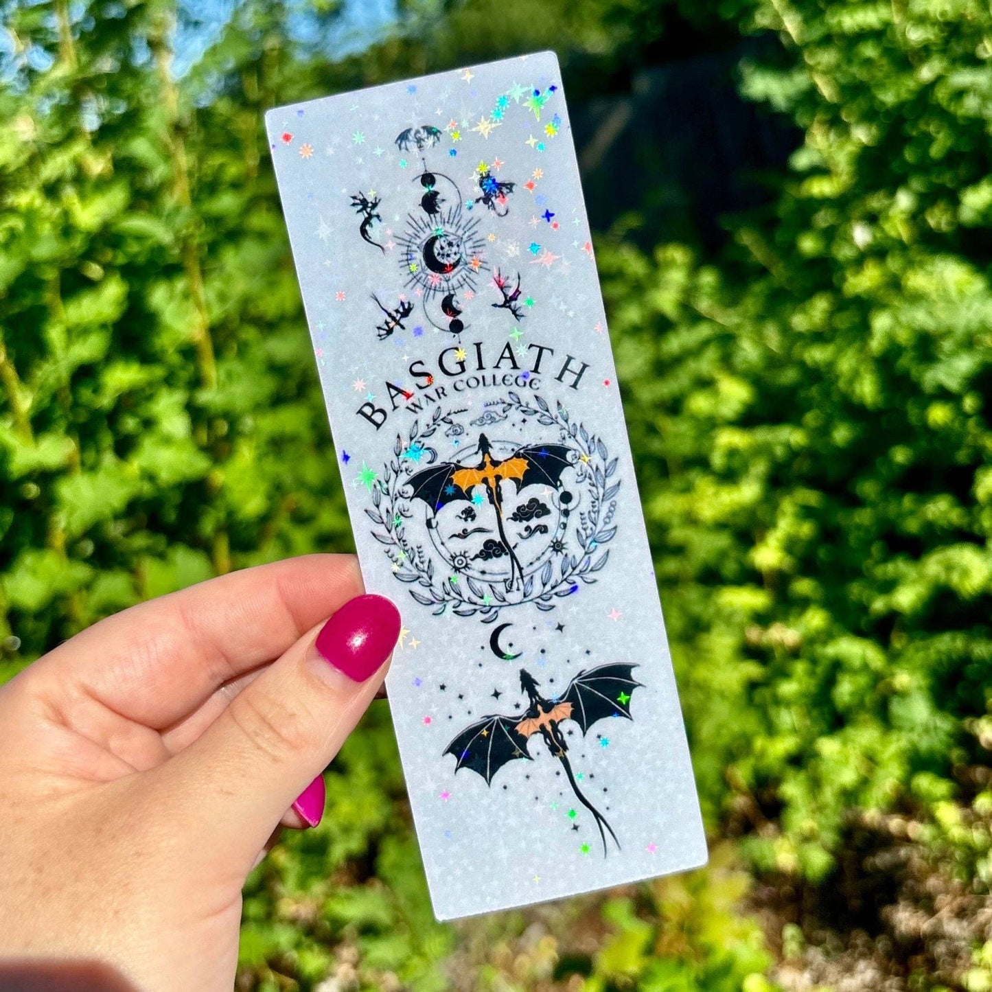 Fourth Wing Basgiath War Collage Laminated Sparkle Bokmerke