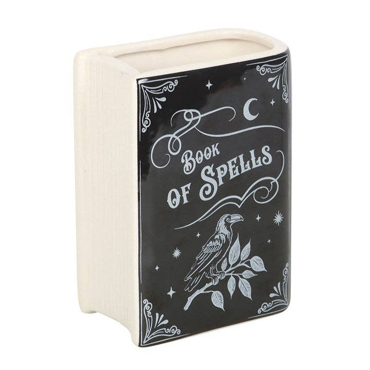 Book of Spells Gothic Halloween Flower Vase