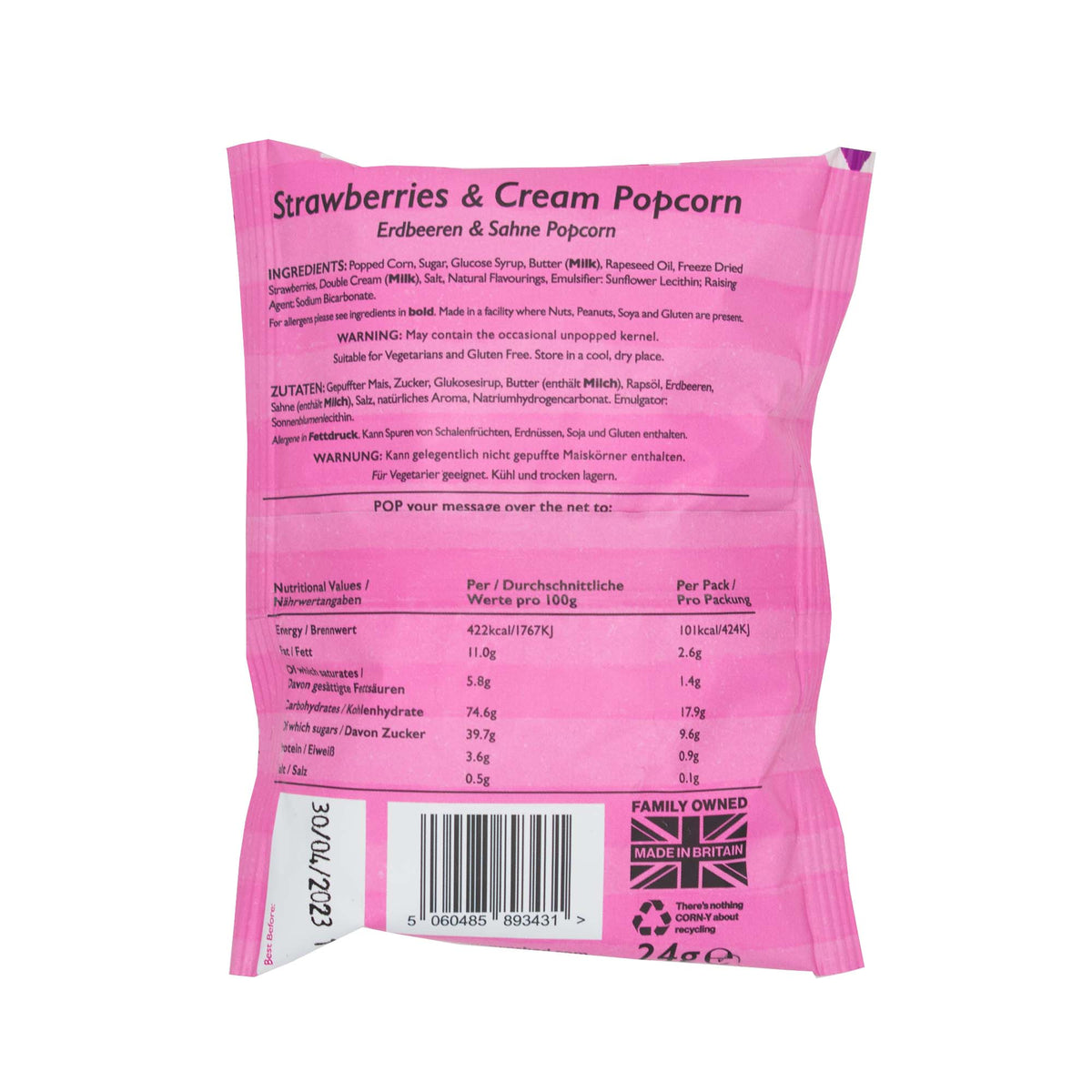 Strawberries & Cream Gourmet Popcorn