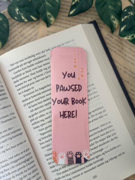 You Pawsed Your Book Here Bokmerke