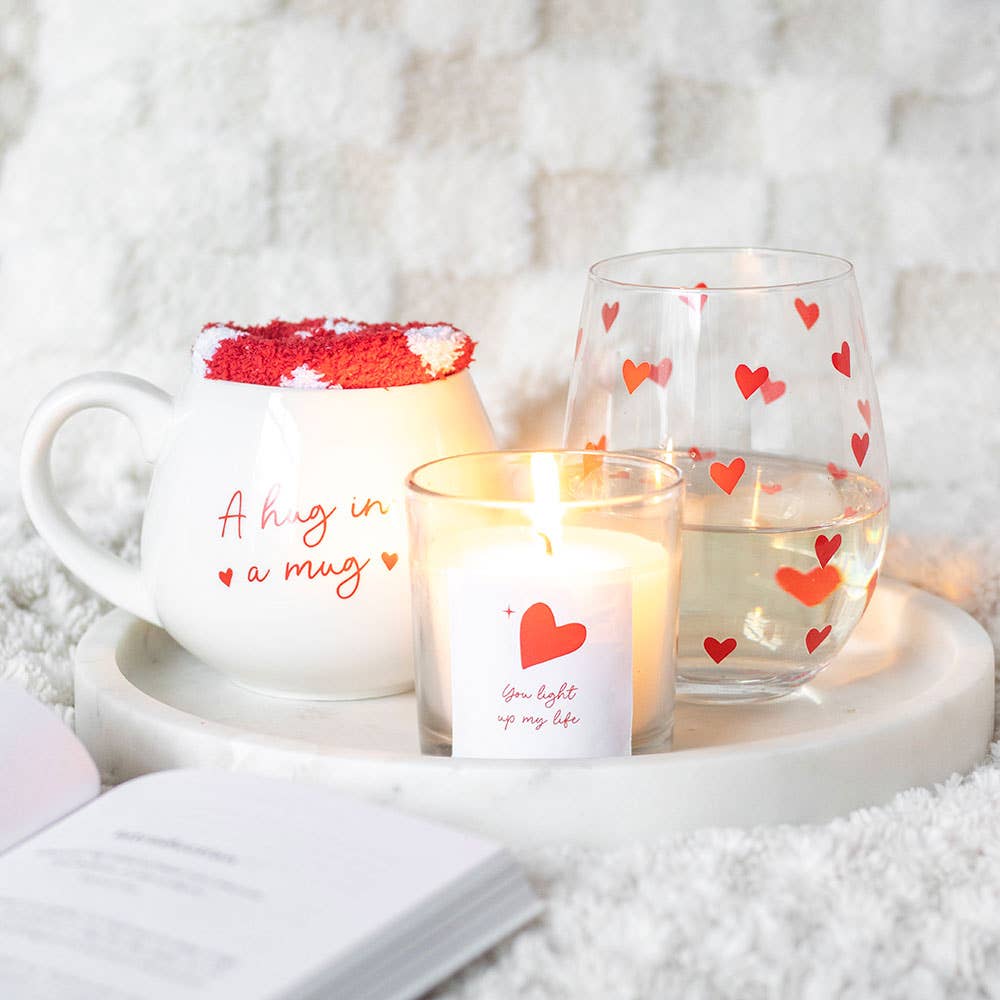 Hug in a Mug - Kopp og kosesokker gavesett