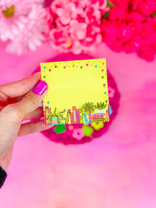 Botanical Book Shelf Sticky Notes