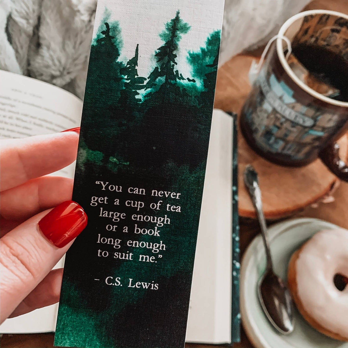 C.S. Lewis Tea Quote Bokmerke